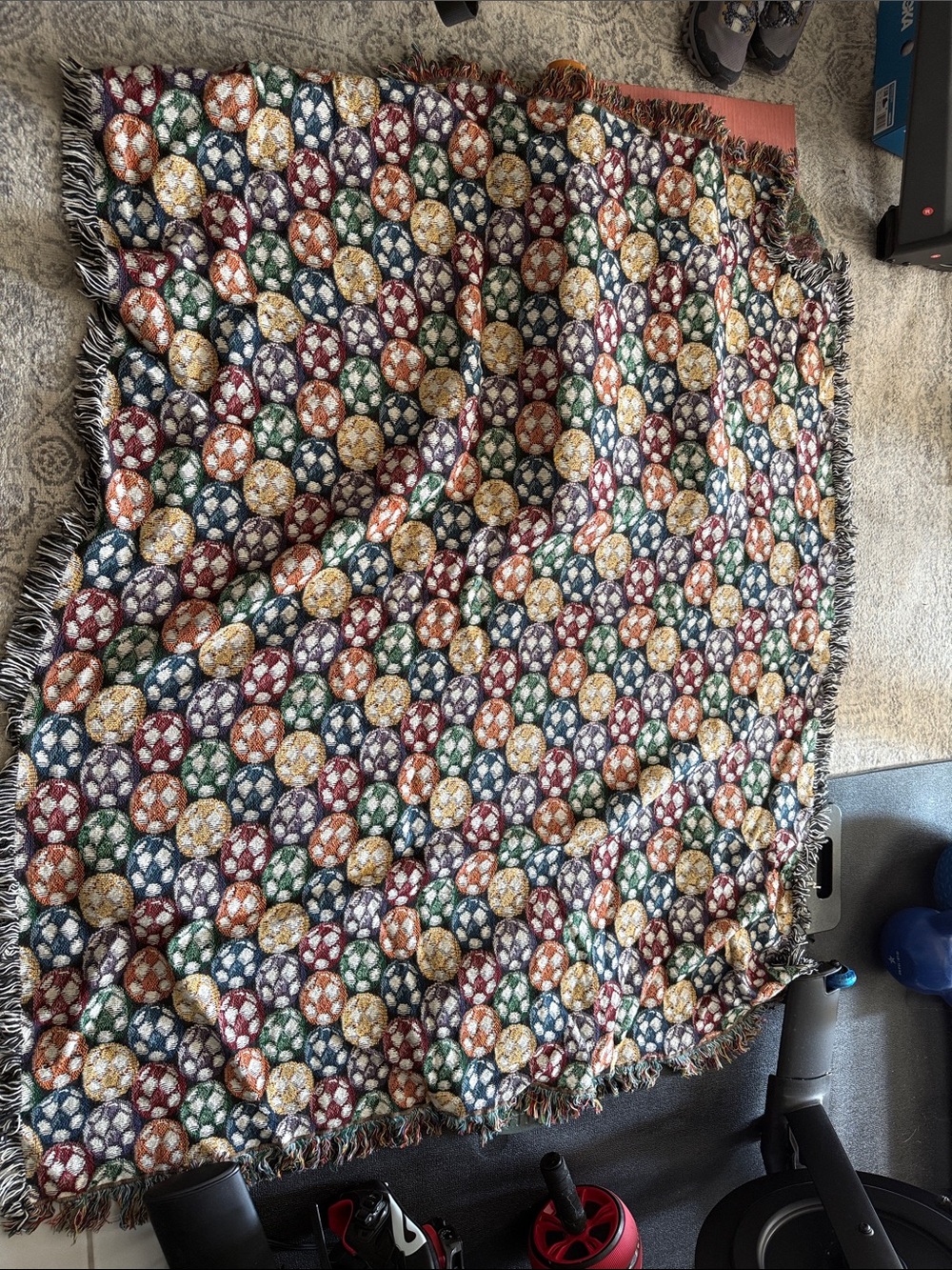 Soccer ball throw blanket